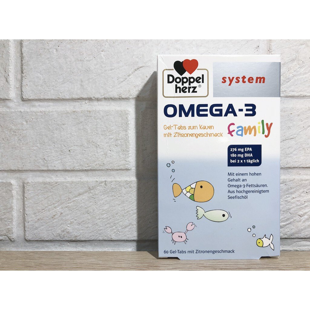 德國 多寶雙心 System系列 兒童Omega-3 深海魚油凝膠片 60粒/盒