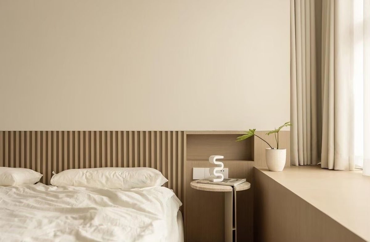 實木格柵板；空間設計；室內設計；材質