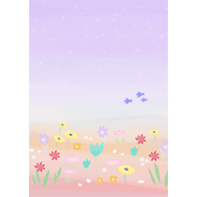 カラフルなお花畑。