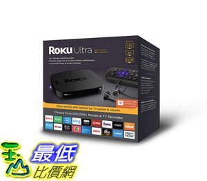 [8美國直購] 播放器 Roku Ultra HD/4K/HDR Streaming Media Player Voice Remote Remote Finder USB B07HDHXZH4