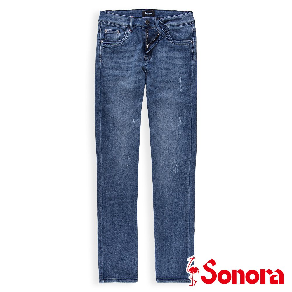 【SONORA 尚諾奈】中腰直筒丹寧褲 - 女裝(藍色)