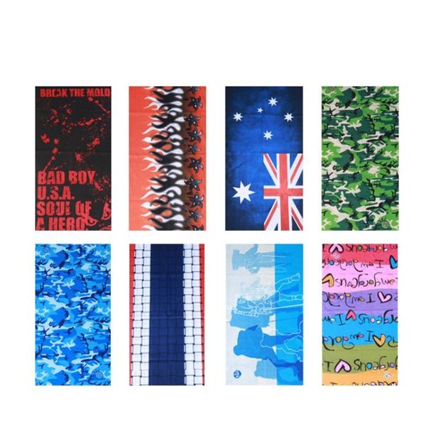 戶外運動百變魔術頭巾無縫騎行脖套男女多功能圍巾圍脖面罩名品匯