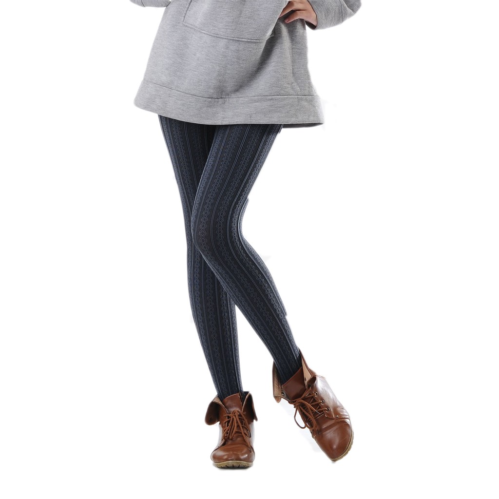 KAGAWA 雙色立體螺紋保暖彩色褲襪 可搭保暖衣長版毛衣制 NO703