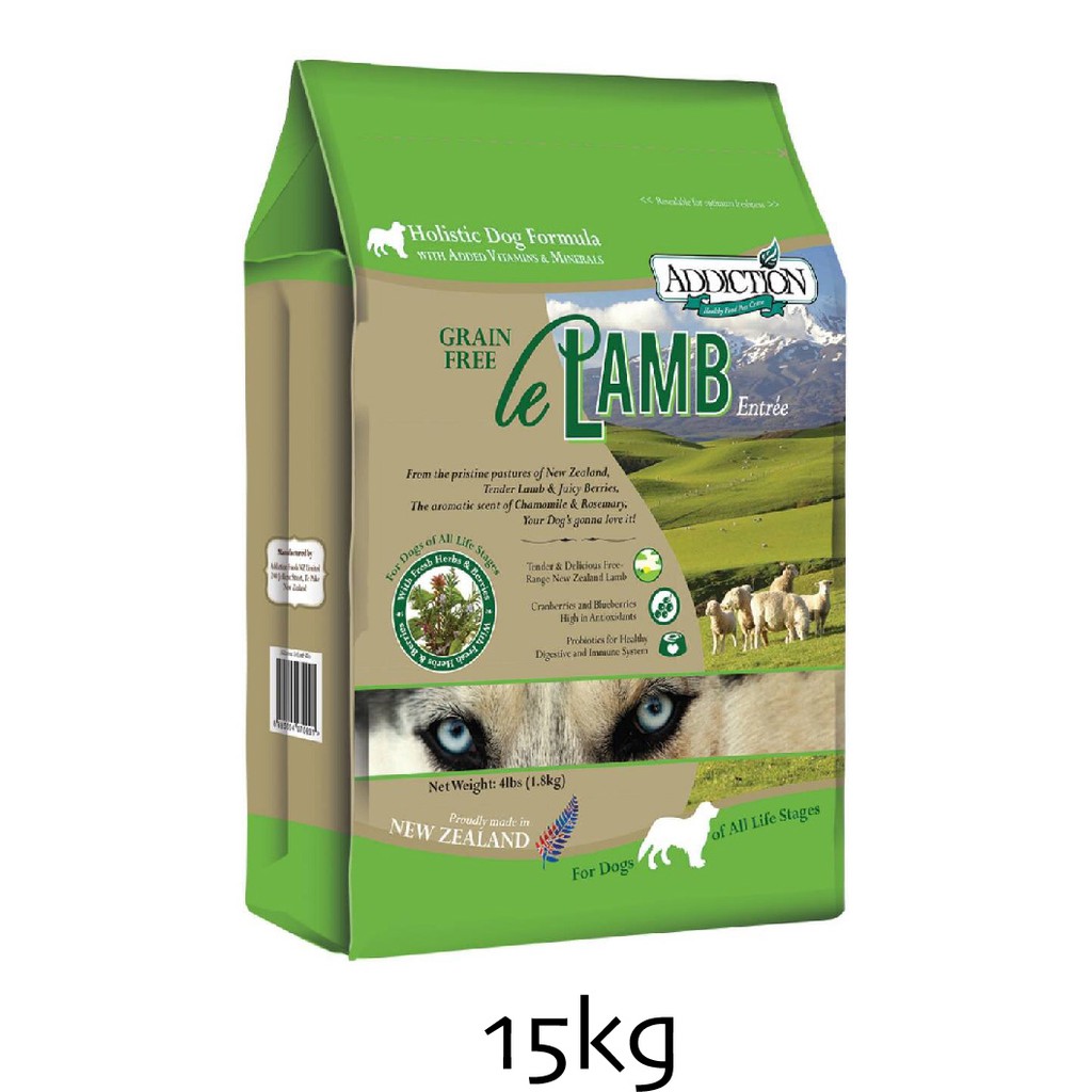 Addiction 自然癮食 犬用 無穀野牧羊肉 15kg 全齡犬適用 / LSpet