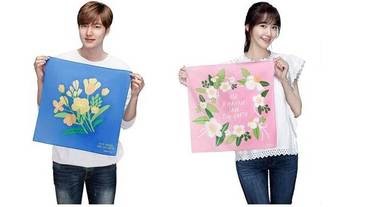 韓國限定手帕好萌~李敏鎬+潤娥也愛