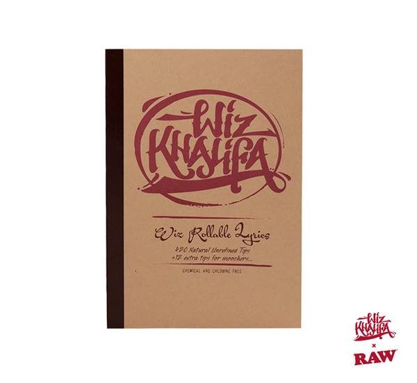 RAW x Wiz Khalifa Rollable Lyrics Book Of Tips 聯名歌詞濾嘴本