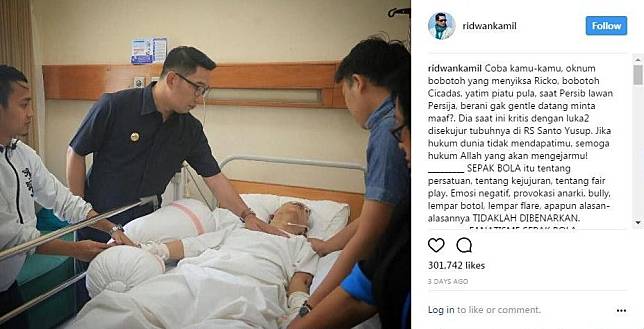 Ricko Andrean, Korban Pengeroyokan Suporter Meninggal Dunia