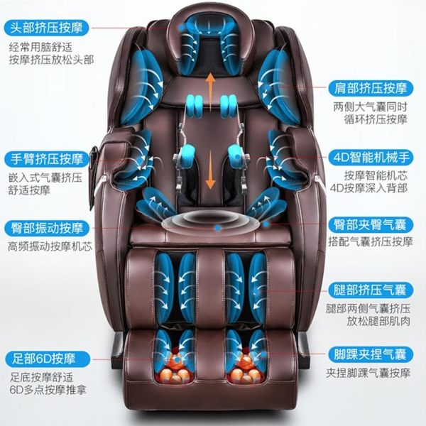 按摩椅 芯啟源按摩椅家用新款小型全身全自動太空豪華艙多功能電動沙發椅 1995生活雜貨NMS