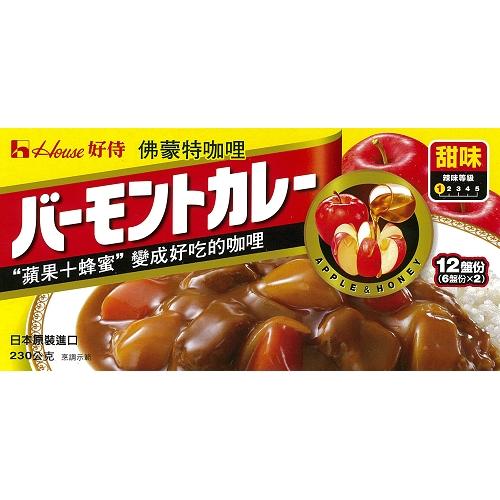 日本好侍佛蒙特咖哩-甜味230g【愛買】