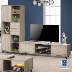 ◎採用木心板浮雕|◎雙面耐磨處理|◎品牌:Hampton漢汀堡類型:電視櫃主材質:木質尺寸(公分):229*40*188層數:無抽屜:二抽開門方式:拉門顏色:多色組合組裝方式:到府安裝配送注意:請參考