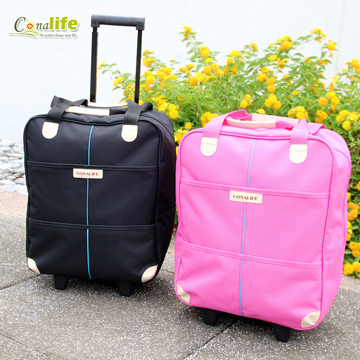 MIT製造 超大容量 時尚外觀台灣製造高級尼龍布 防潑水處理貼心前袋設計 隔層多 方便收納底盤雙支架加強 承重力加倍 順暢耐磨靜音輪