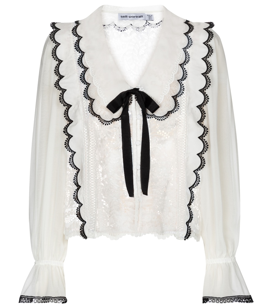 With graceful pieces like this white blouse, Self-Portrait continues to cement its status as the go-