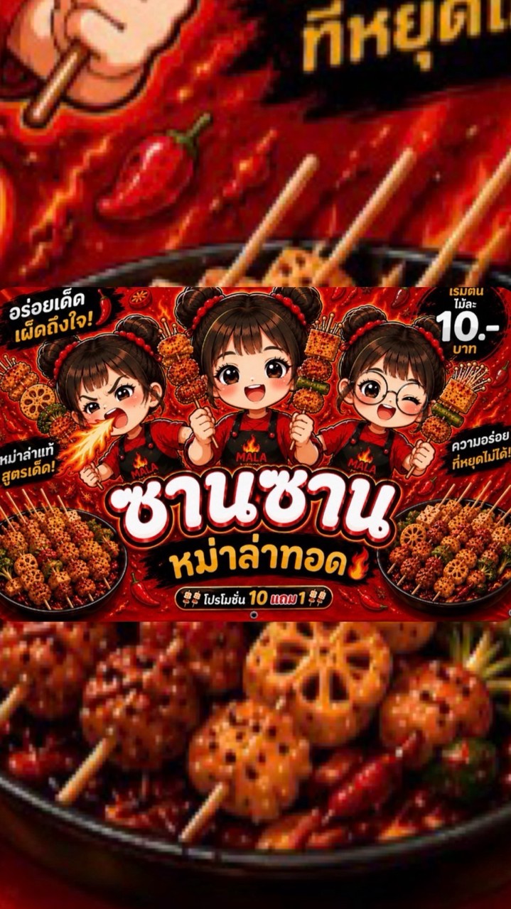 ซานซานหม่าล่าทอด