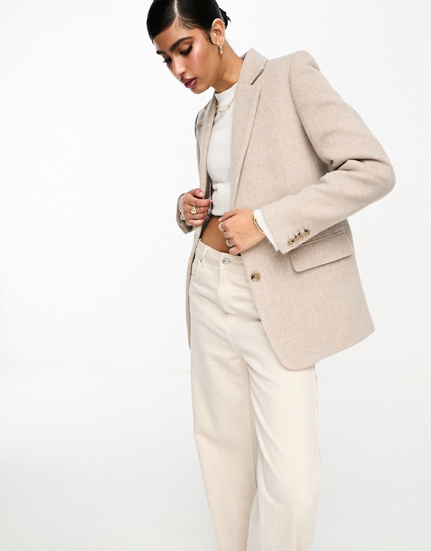 & Other Stories wool blazer in beige-Neutral