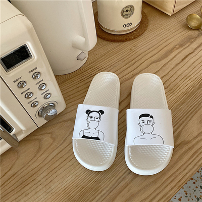 【居家拖鞋】居家室內拖鞋男女韓版新款夏季ins厚底可愛卡通小熊情侶涼拖防滑