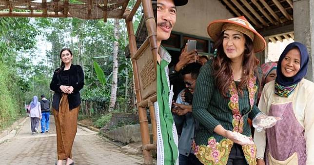 15 Momen Nafa Urbach blusukan kampanye, cantik berkebaya