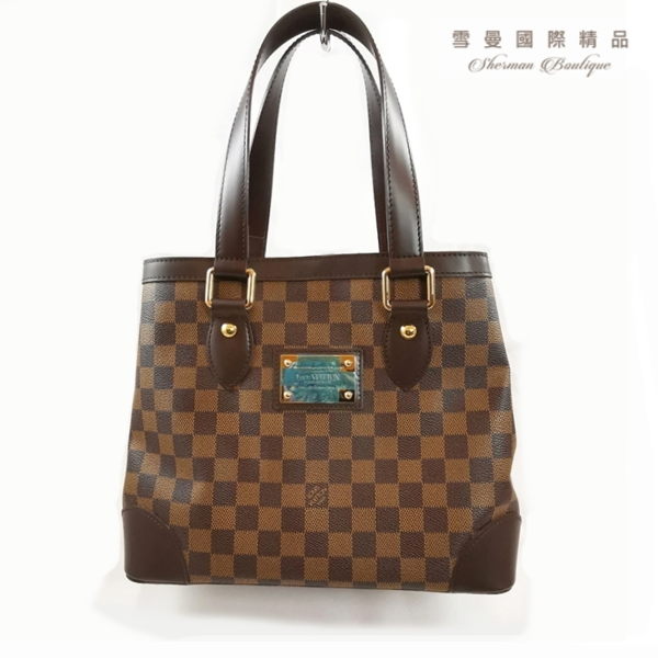 【雪曼國際精品】 Louis Vuitton LV N51205 HAMPSTEAD PM 棋盤格紋手提包(未使用)