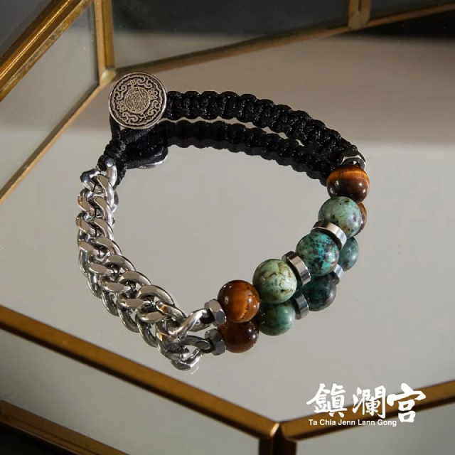 【BONNY&READ飾品】 [大甲鎮瀾宮聯名] 天然石 玉石 水晶 開運 防小人 男生飾品 財運高漲手鍊 / 男女款 / 3 size