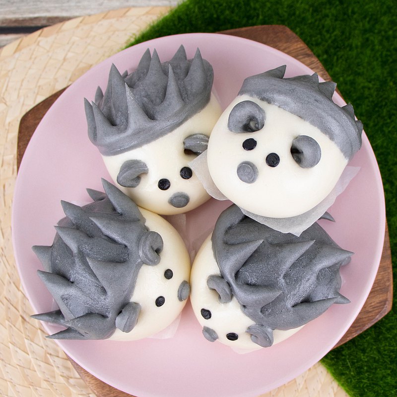 小刺蝟 高麗菜包 (4入袋裝) 造型包子 素食