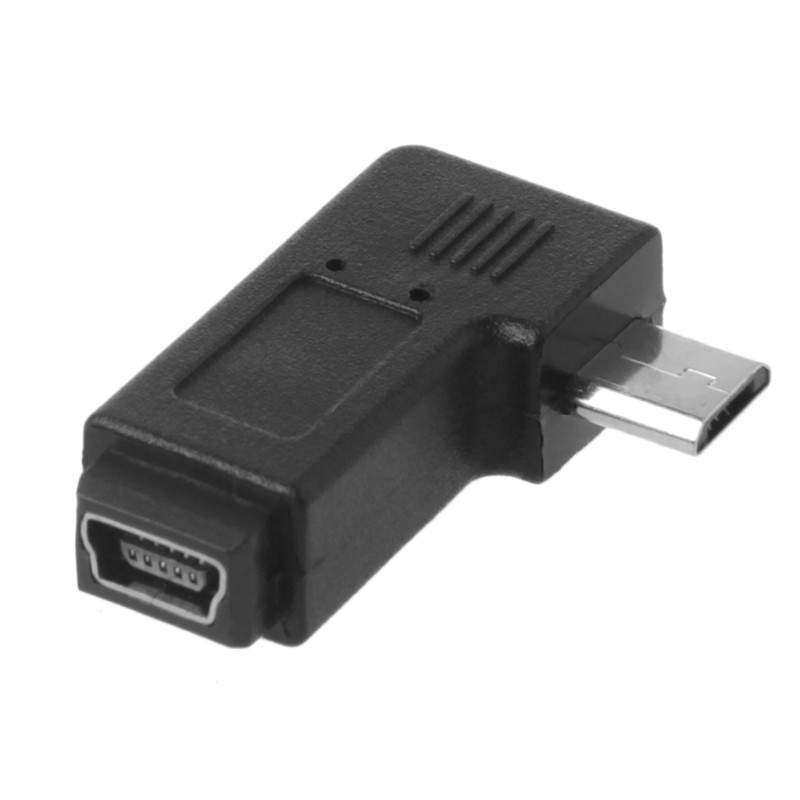 規格：1x mini USB右彎轉接頭 產品說明 顏色：黑色 接口：mini USB 母 轉 micro USB 公