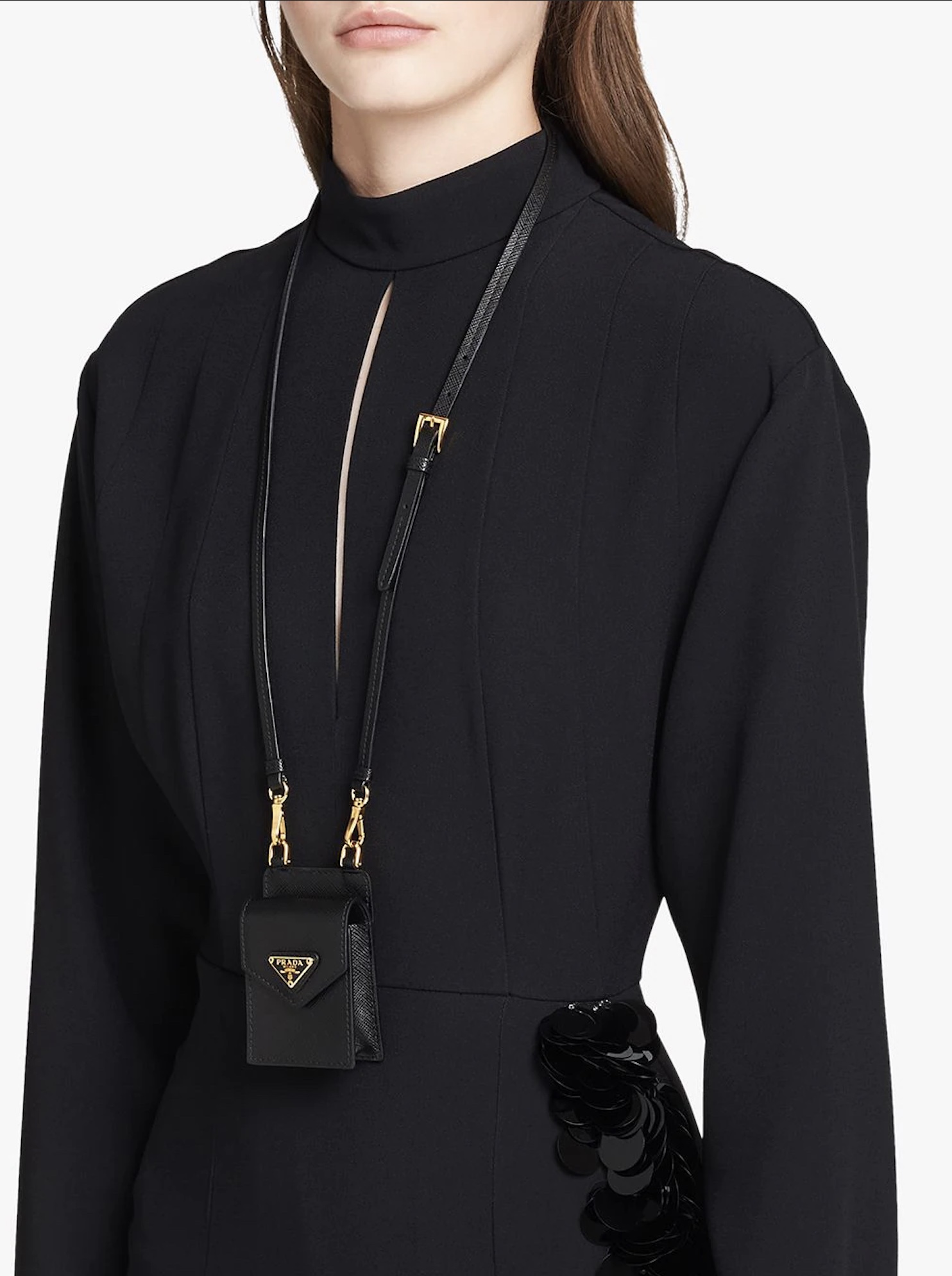 Prada AirPods lanyard pouch bag