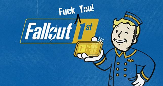 抗議《異塵餘生76》訂閱搶錢，玩家搶網域髒話嘲諷Bethesda「Fallout F**k You 1st」被讚爆