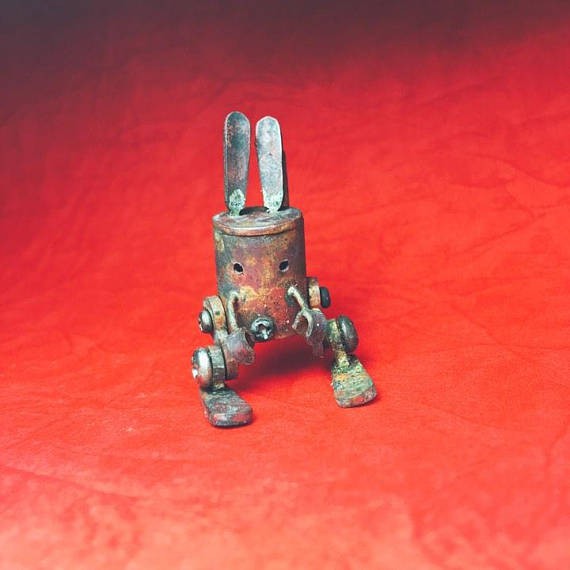 銅製機器人兔子《SilverFly銀火蟲銀飾》