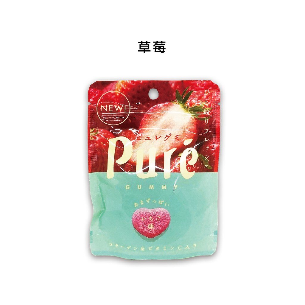 甘樂Kanro Pure鮮果實軟糖 - 草莓 / 檸檬 / 葡萄 / 西印度櫻桃汽水 / 白葡萄