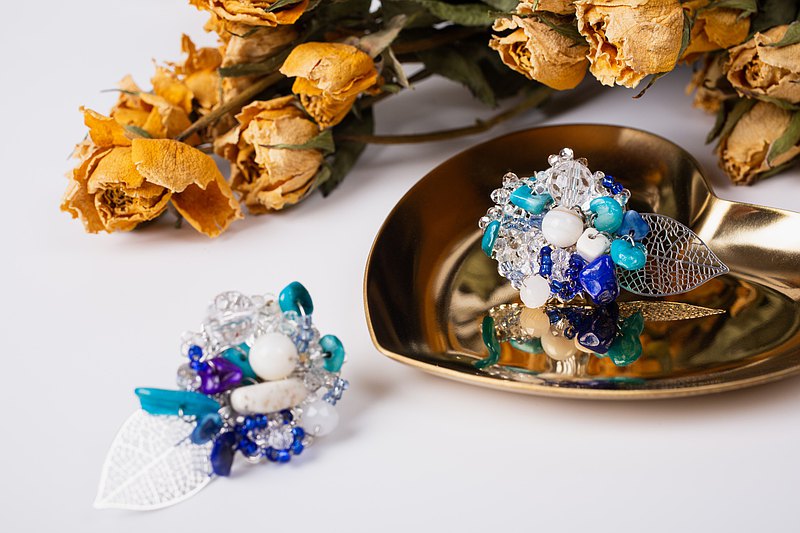 藍調氣質玉石耳環