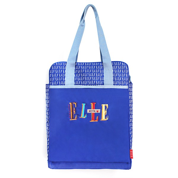 ELLE PETITE 字母系列手提袋 藍色【Backbager 背包族】