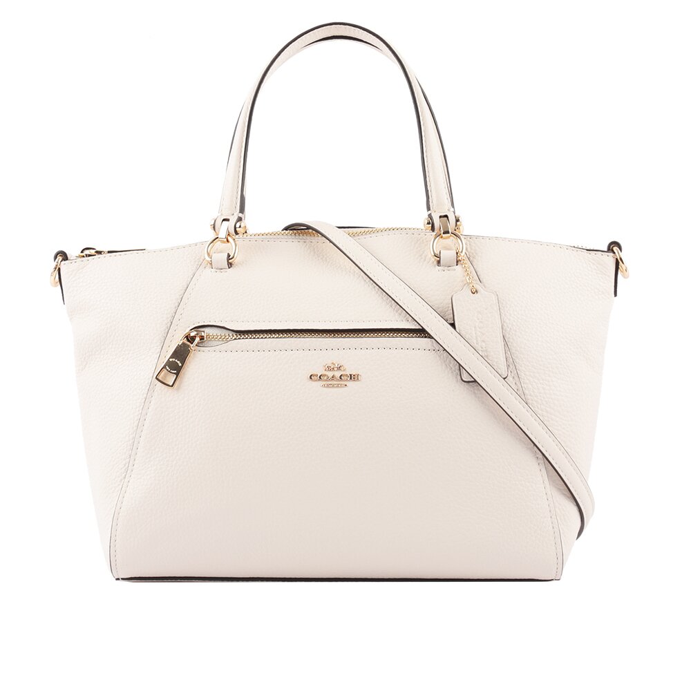 COACH 皮革口袋手提/斜背二用包(白色) 79997 IMCHK