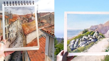 她用畫筆取代相機，捕抓眼前最美的風景！