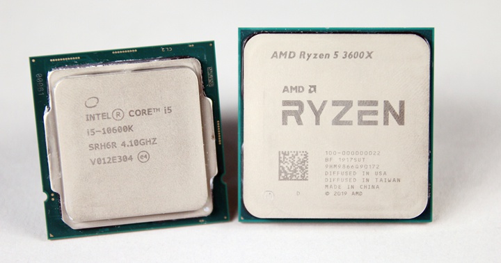 同為6核心、12執行緒的Intel i5-10600K和AMD R5 3600X處理器，就足以提供中階遊戲電腦暢玩主流遊戲的效能。