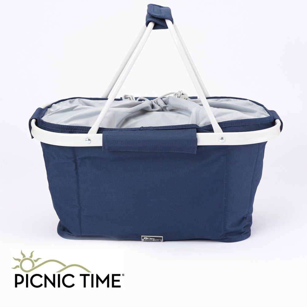 Picnic time 束口型保鮮野餐籃 藍色款