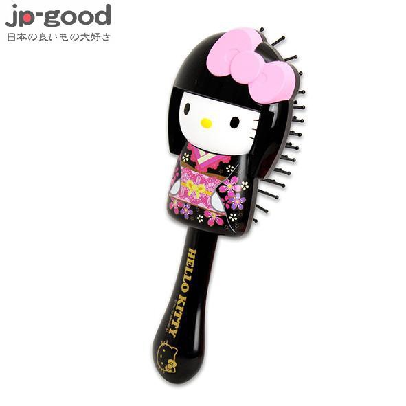 SANRIO 三麗鷗 HELLO KITTY 造型髮梳-黑和服【GBJ25375】