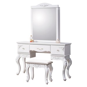 戴安娜歐風3.5尺高腳鏡台組 寬106.5 x深41 x高166 公分 此賣場販售商品如主圖