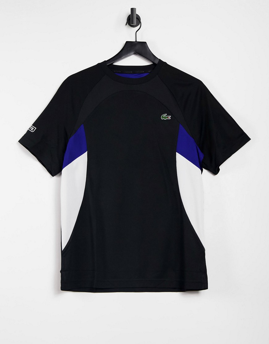 T-shirt by Lacoste Fresh gear, fresh motivation Colour-block design Crew neck Raglan sleeves Logo de