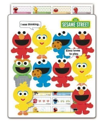 芝麻街---防水彩色授權姓名貼紙.燙布貼~1.3*3cm...165張120元-附資料夾/寒假8折特賣中