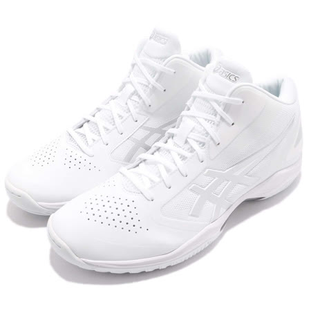 品牌: ASICS型號: TBF3400193品名: Gelhoop V 10 wide特點: 亞瑟士 高筒 緩震 包覆 皮革 男 白 銀