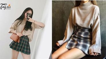 格仔短裙實在是看不厭~A字裙、百摺裙、高腰裙，都來一件也不誇張！
