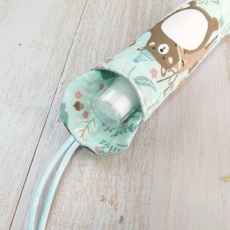 薄荷森林動物。加護靈筆型收納套 / 隨身酒精噴瓶+掛酒精袋