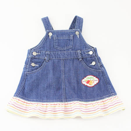【愛的世界】MYBABY 水果百匯系列荷葉邊吊帶裙/1~3歲