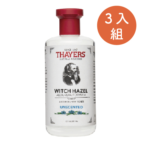 [Thayers] 金縷梅化妝水-蘆薈無香355ml(3入組)