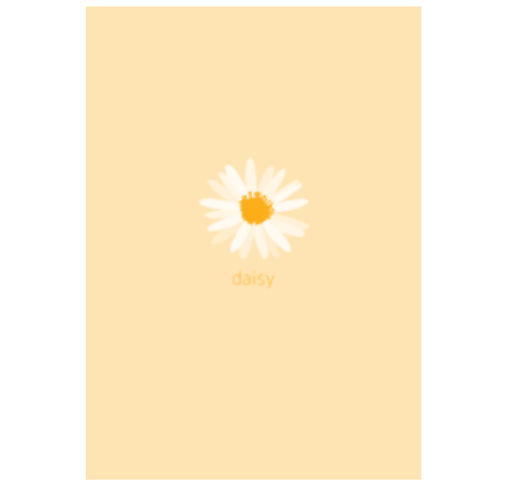 SIMPLE FLOWER - daisy / cream color –