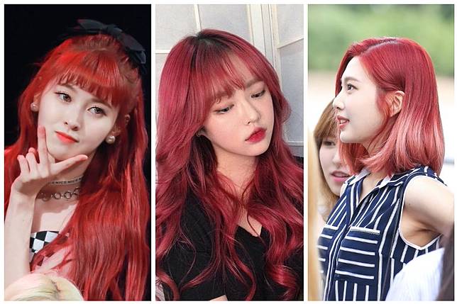 7 Model Dan Gaya Rambut Merah Maroon Ala Korea Yang Elegan Womantalk Com Line Today