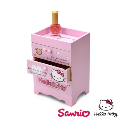 Hello Kitty 凱蒂貓 桌上三層收納盒 抽屜盒 置物盒 美妝收納 桌上收納