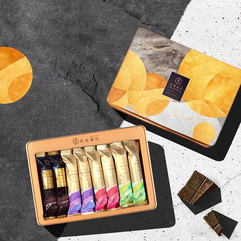 【中秋限定】青鳥旅行 凝夜金綻 綜合真巧蛋捲禮盒 16入