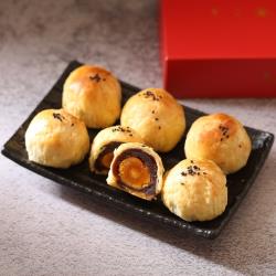 ◎令人銷魂的美味蛋黃酥，不必再排到天荒地老！|◎※因製作/包裝過程繁複，實品規格可能會有些許誤差|◎※為保持產品最佳風味，請盡速食用完畢商品名稱:台中不二製餅蛋黃酥(6顆/盒)-6盒品牌:無類別:中式