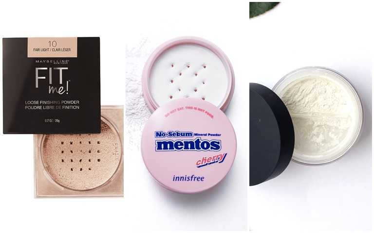這幾款蜜粉都很推薦。Maybeline FIT ME空氣絲絨蜜粉／450元、innisfree無油無慮礦物控油蜜粉曼陀珠限定版 5g／240元、INIKA天然柔焦礦物蜜粉／1,390元。(圖／品牌提供)