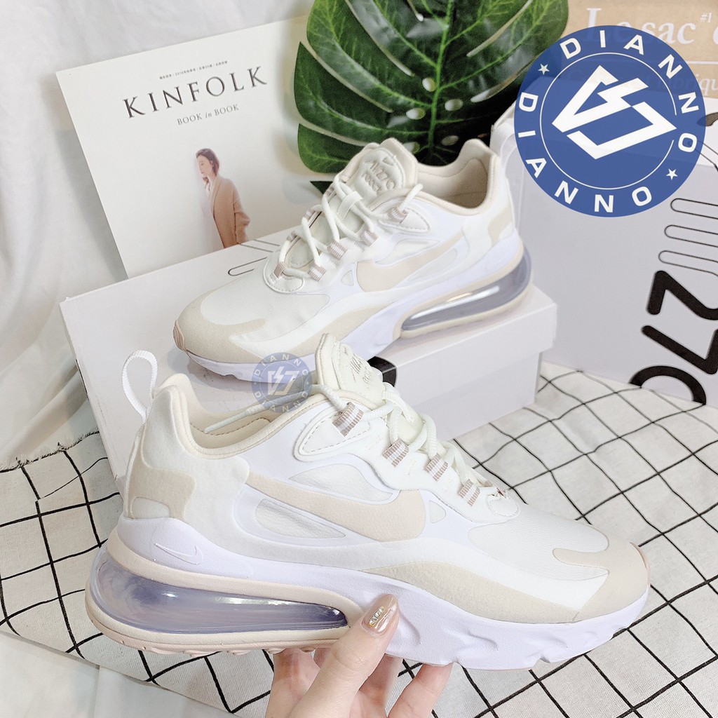 帝安諾 new-實體店面 NIKE AIR MAX 270 REACT 奶茶色 米白 米色 奶油白 CJ0619-102